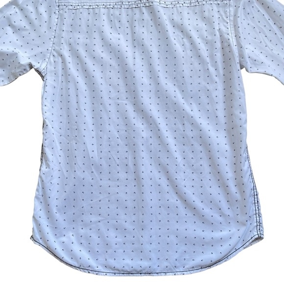 BKE Standart Fit Button Up Shirt Men’s Size L Long Sleeves White Black Western - Picture 7 of 9